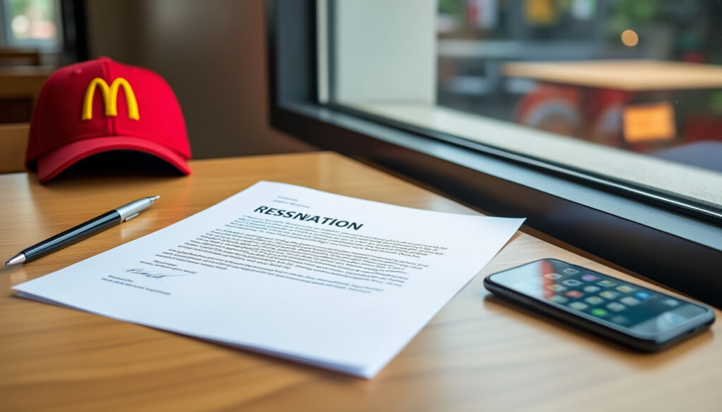 découvrez un modèle simple de lettre de démission pour mcdonald's, accompagné de conseils pratiques pour quitter votre emploi en toute sérénité.